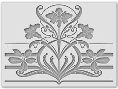 Schablone - Jugenstil-Bordüre