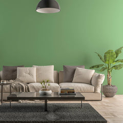 Bild eines Wohnzimmers mit gestrichener Wand in Yellowchair Kreidefarbe Nr. 60