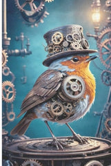 Steampunk Robin - Seidenpapier Stärke 26,6 g/m²