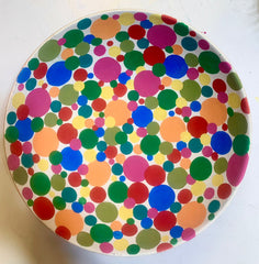 Schale in allen Yellowchair POP ART Farben gepunktet