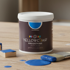 Sommerblaue Farbdose