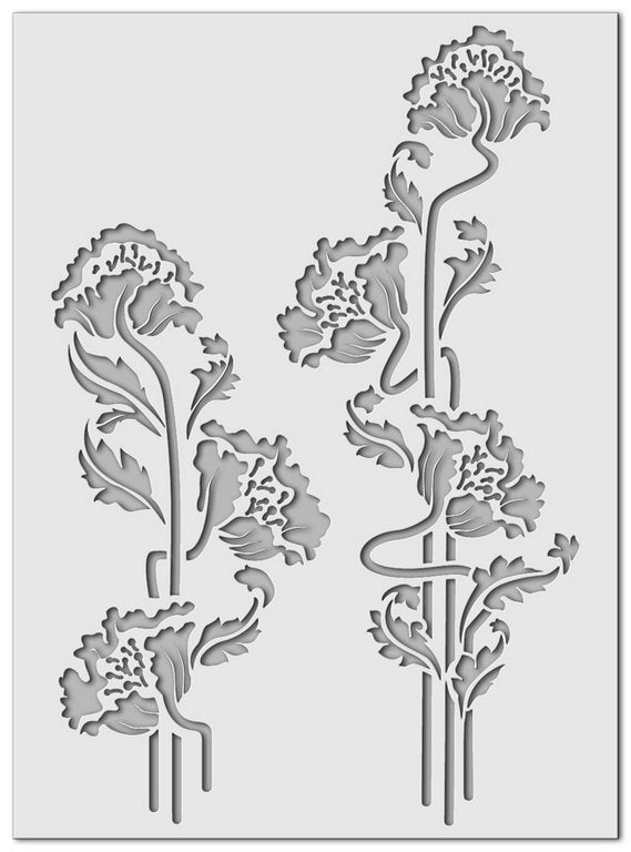 Schablone - Blumen