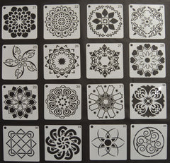 Set kleine Schablonen - Fliesendesign in 20 und 16 Motiven