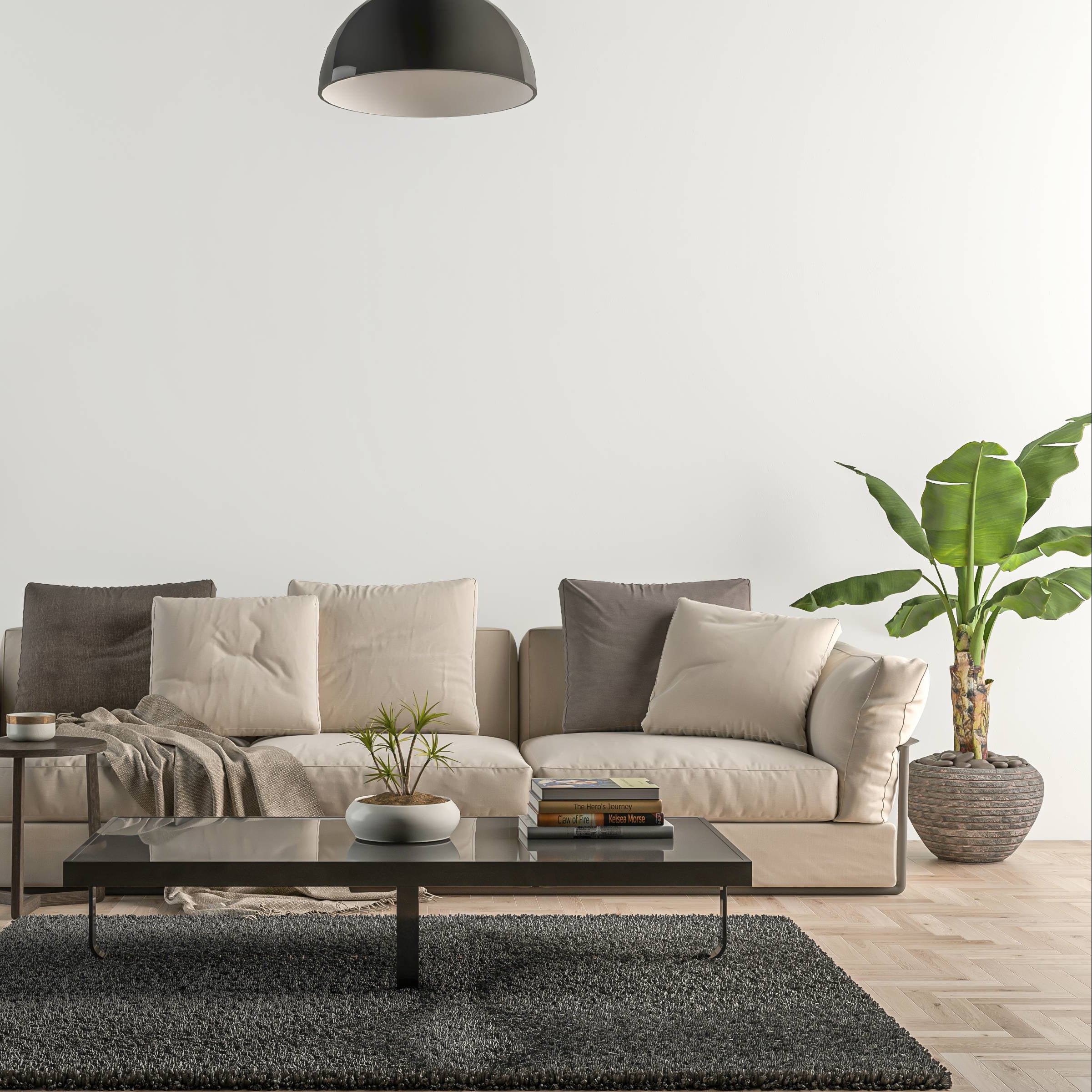 Bild eines Wohnzimmers mit gestrichener Wand in Yellowchair Kreidefarbe Nr. 1