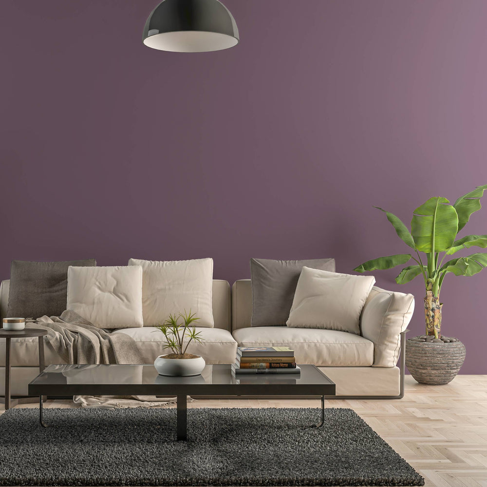 Bild eines Wohnzimmers mit gestrichener Wand in Yellowchair Kreidefarbe Nr. 255