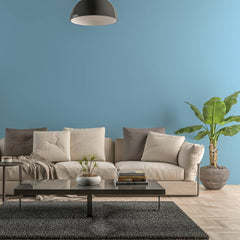 Bild eines Wohnzimmers mit gestrichener Wand in Yellowchair Kreidefarbe Nr. 2