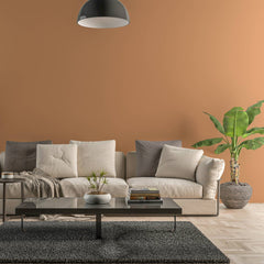 Bild eines Wohnzimmers mit gestrichener Wand in Yellowchair Kreidefarbe Nr. 395R