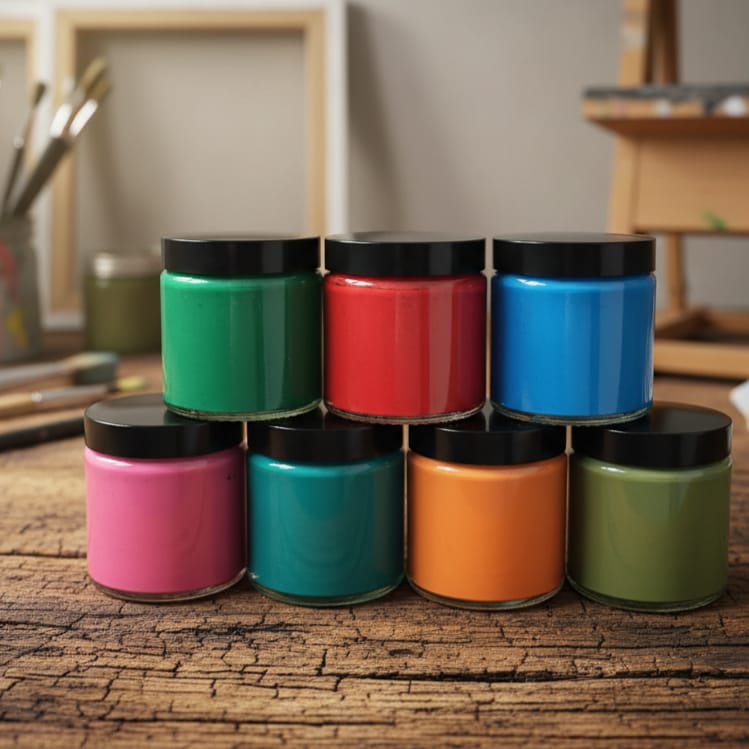 Alle 7 POP ART Farben in 100 ml Gläsern 