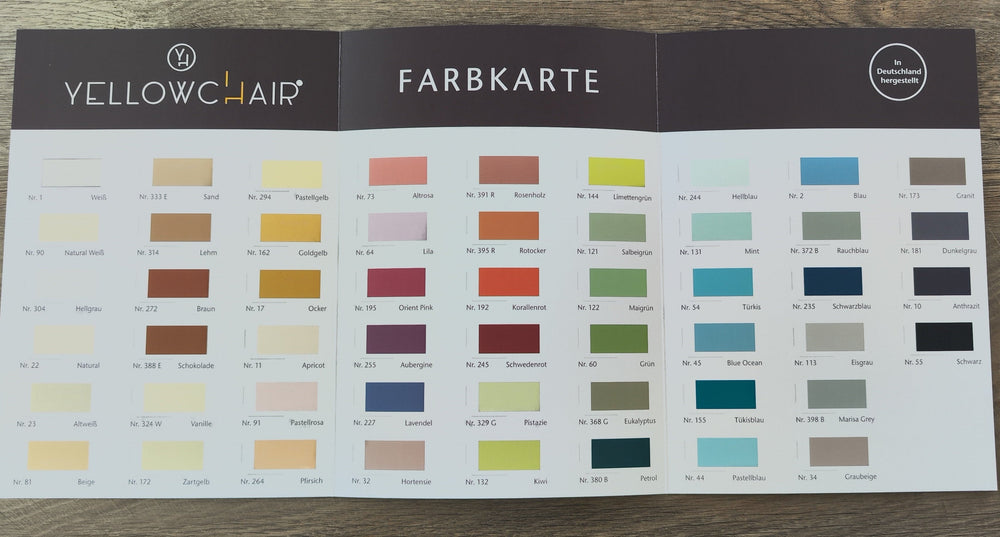 Farbkarte mit 52 Farben