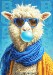 Bubblegum Sheep – Reispapier 40g/m²