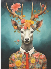 Surreal Stag Decoupage - Seidenpapier  Stärke 26,6 g/m²