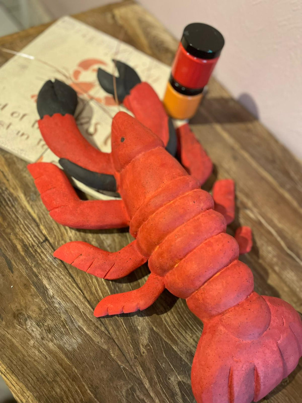 Hummer gestrichen mit Yellowchair Orange Nr. 15 und Rot Nr. 5