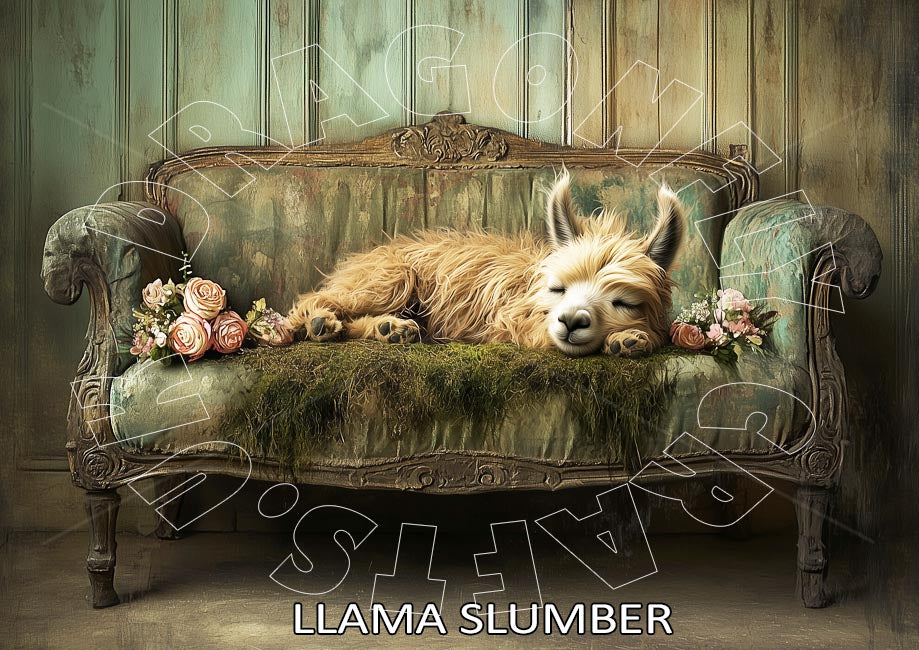 Llama Slumber  – Reispapier 40g/m²
