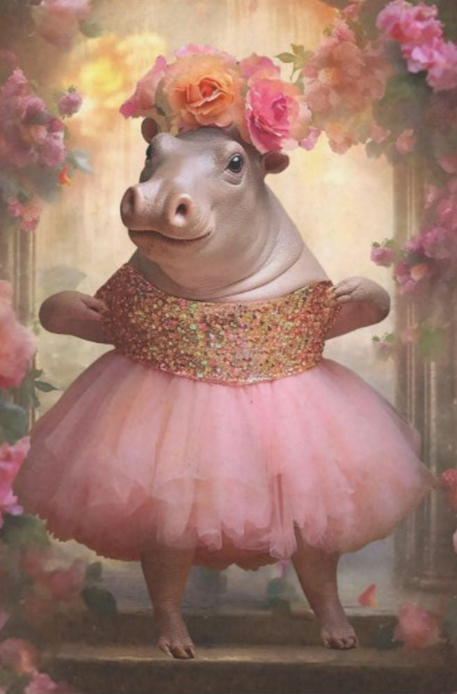 Hippo Ballerina - Seidenpapier  Stärke 18 llb