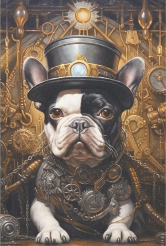 Steampunk Frenchie 2 - Seidenpapier  Stärke 18 llb